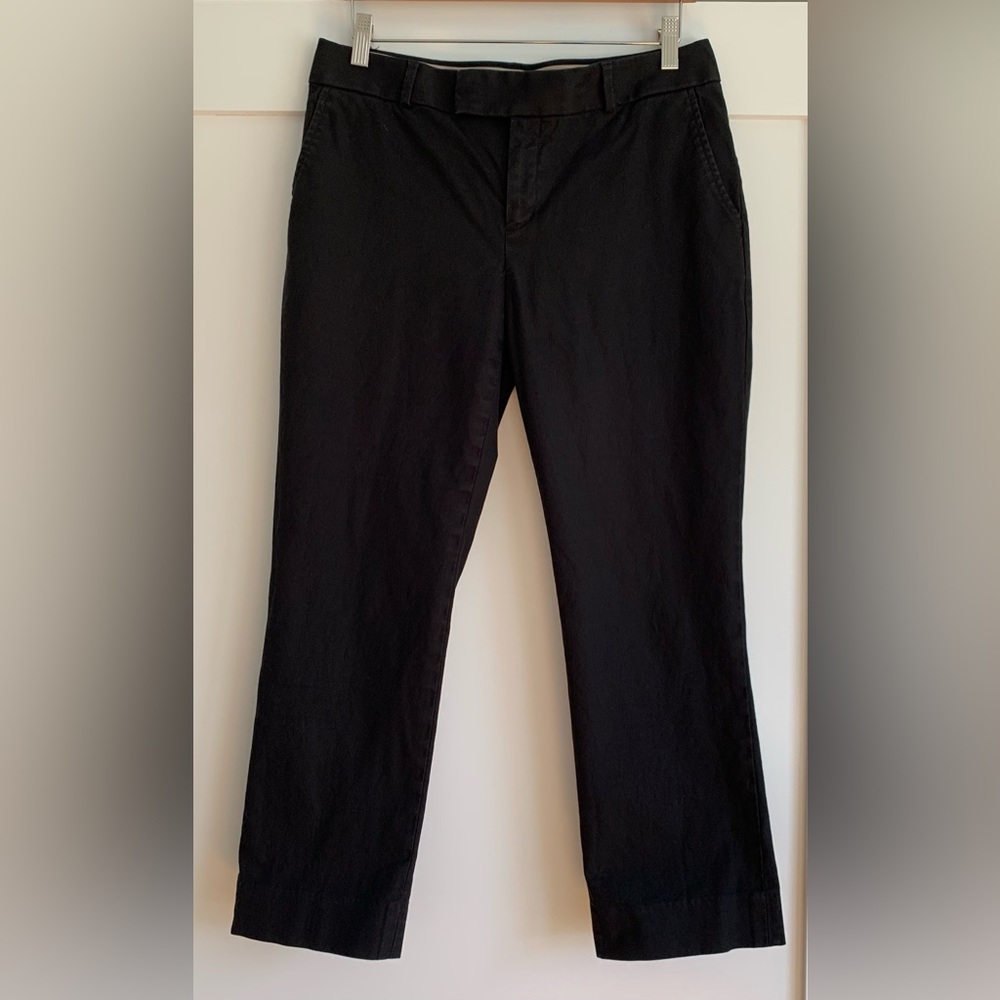 Banana Republic black cotton ankle pant